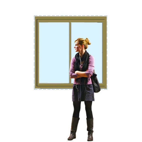 Imagen de Ventana PVC DVH ROBLE CLARO 120x120 doble vidrio corredizas.