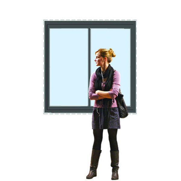 Imagen de Ventana PVC DVH ANTRACITA 120x120 doble vidrio corredizas