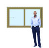 Imagen de Ventana PVC DVH ROBLE CLARO 180 x 100 doble vidrio corredizas.
