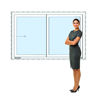 Imagen de Ventana PVC DVH 160 x 100  doble vidrio corredizas (Incluye Mosquitero)