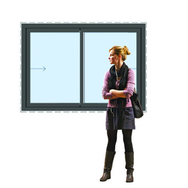 Imagen de Ventana PVC DVH ANTRACITA 140 x 100 doble vidrio  corredizas