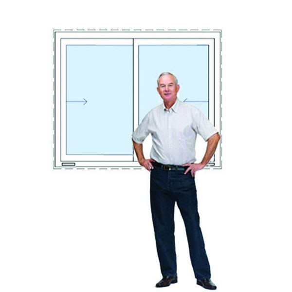Imagen de Ventana PVC DVH 120 x 100  vidrio doble corredizas (Incluye Mosquitero)