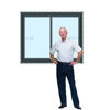 Imagen de Ventana PVC DVH ANTRACITA 120 x 100  doble vidrio corredizas