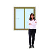 Imagen de Ventana PVC DVH ROBLE CLARO  100x100  doble vidrio corredizas.