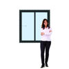 Imagen de Ventana PVC DVH EURO-BLACK 100x100  doble vidrio corredizas