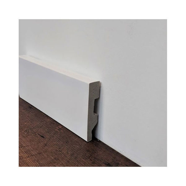 Imagen de Zócalo de 7 cms, recto - Poliestireno rígido blanco- PRECIO POR VARILLA DE 2.85M.