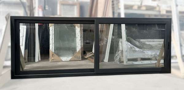 Imagen de VENTANA PVC GRIS ANTRACITA-DVH, CORREDIZA DE 280102.5CM - MEDC280102