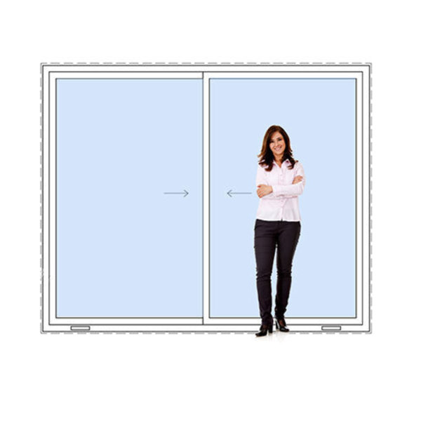 Imagen de Puerta Ventana PVC DVH 240 x 205 doble vidrio corredizas (Incluye Mosquitero)