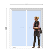 Imagen de Puerta Ventana PVC DVH 180 x 205  doble vidrio  corredizas (Incluye Mosquitero)