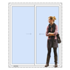 Imagen de Puerta Ventana PVC DVH 180 x 205  doble vidrio  corredizas (Incluye Mosquitero)