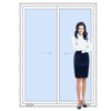 Imagen de Puerta Ventana PVC 160 x 205 ROYAL doble vidrio  corredizas (Incluye Mosquitero)