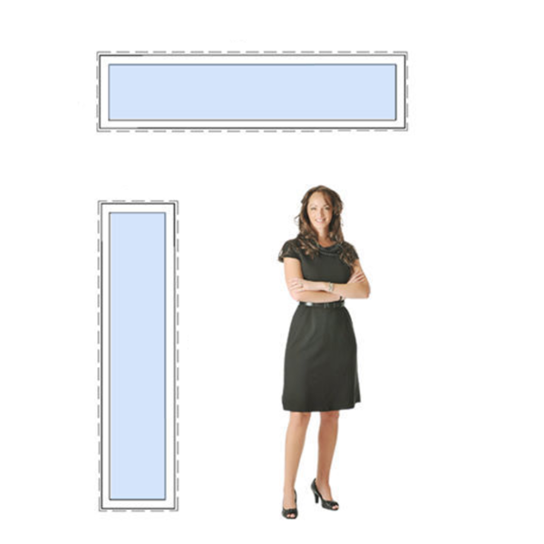 Imagen de Ventana PVC DVH 160x40 doble vidrio fijo.