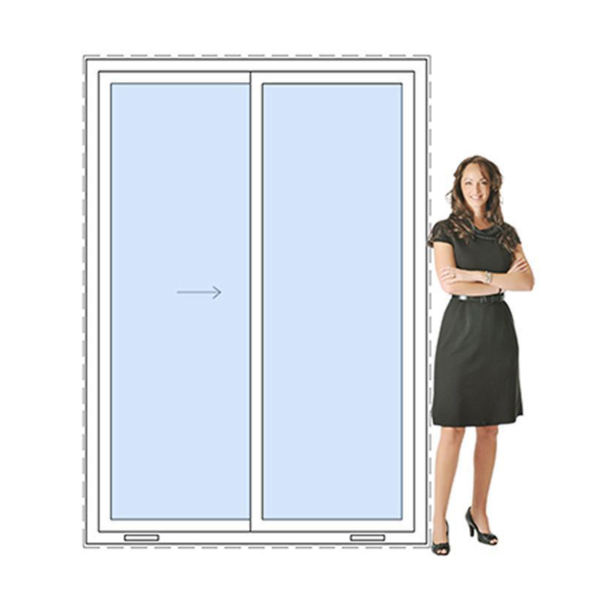 Imagen de Puerta Ventana PVC 140 x 205 ROYAL doble vidrio  corredizas (Incluye Mosquitero)